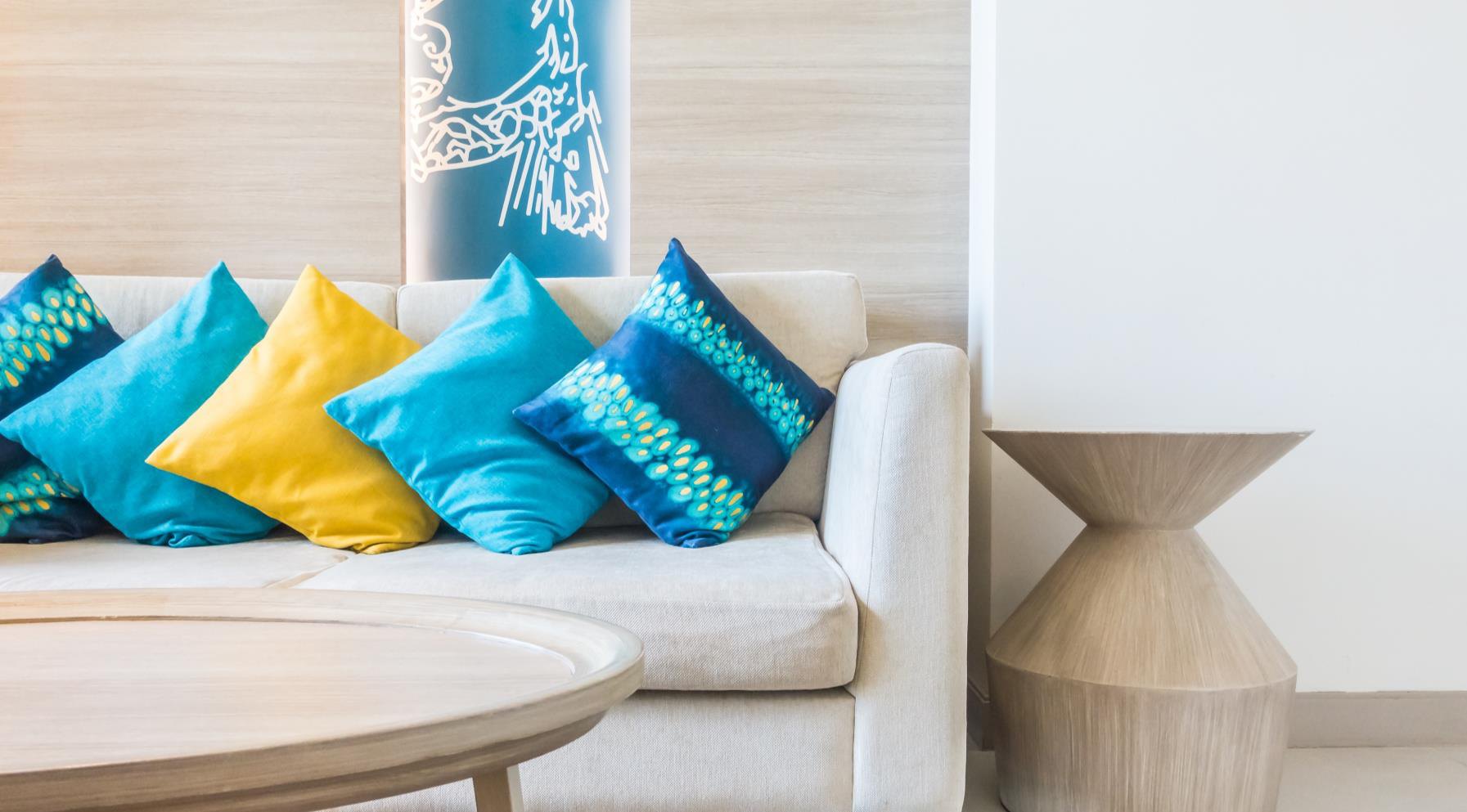 Living room with glass touch switches